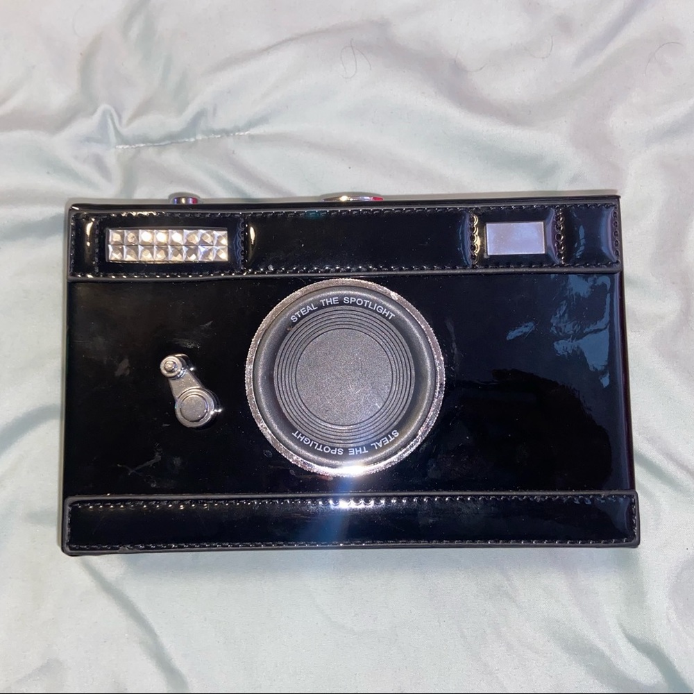 Black Camera Clutch Bag Purse